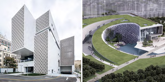 细部设计与建造完成精良的文化项目：上海棋院和上海自然博物馆